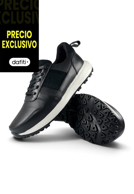 Tenis Cuero Hombre Negro VillabonR VL-3039