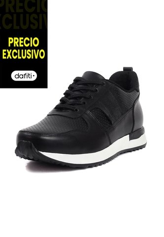 Tenis Cuero VillabonR VW-3034 Negro VillabonR