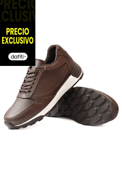 Tenis Cuero Hombre Cafe VillabonR VBT-3021