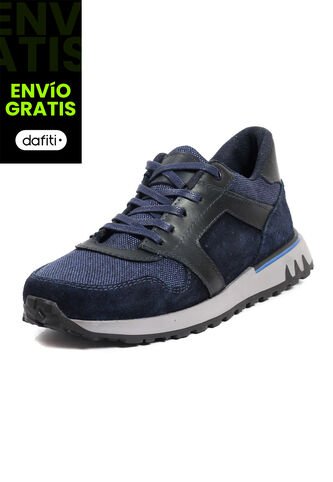 Tenis Moda Cuero Hombre Azul VillabonR VE-3031 VillabonR