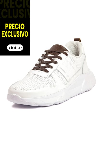 Tenis Moda Cuero Hombre Blanco VillabonR VL-3038