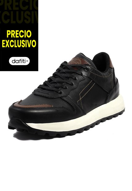 Tenis Cuero Hombre Negro VillabonR VD-3032