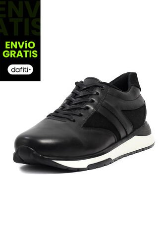 Tenis Cuero Hombre Negro VillabonR VA-3013 VillabonR