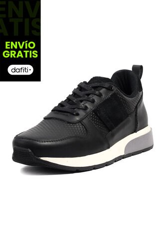 Tenis Cuero Hombre Negro VillabonR VL-3035 VillabonR