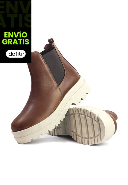 Botines Cuero Mujer Cafe VillabonR VBA-5736