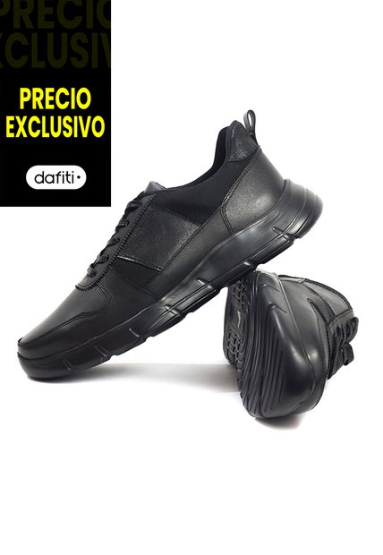 Tenis Cuero Hombre Negro VillabonR VL-3032C-A