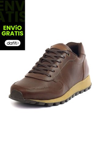 Tenis Hombre Cuero Cafe VillabonR VP-3031C-A VillabonR