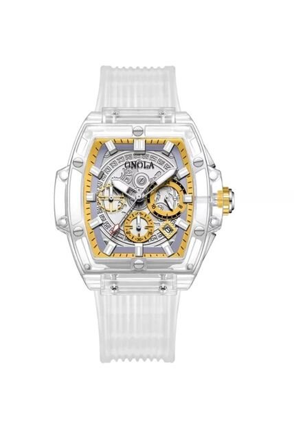 Reloj Onola 6811 Cronógrafo Fondo Amarillo - Transparente