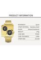 Reloj OULM 9525 Multi Analogo Tablero Negro - Dorado de Vintage Accessories