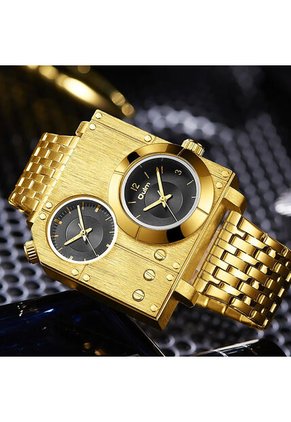Reloj OULM 9525 Multi Analogo Tablero Negro - Dorado