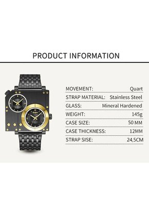 Reloj OULM 9525 Multi Analogo Tablero Negro - Negro