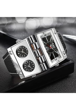 Reloj OULM 9525 Multi Analogo Tablero Negro - Negro