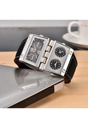 Reloj OULM 9525 Multi Analogo Tablero Negro - Negro
