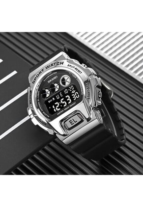 Reloj Skmei 1905 Digital Carcasa Plata - Negro