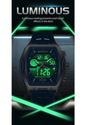 Reloj Hombre Sven 6235 Dual Time - Negro