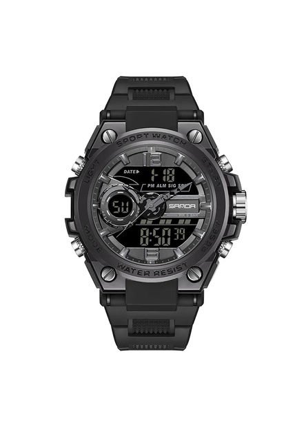 Reloj Hombre Sven 6092 Militar - Negro