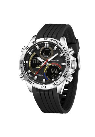 Reloj Sven 6269 Marco Plata - Negro Vintage Accessories