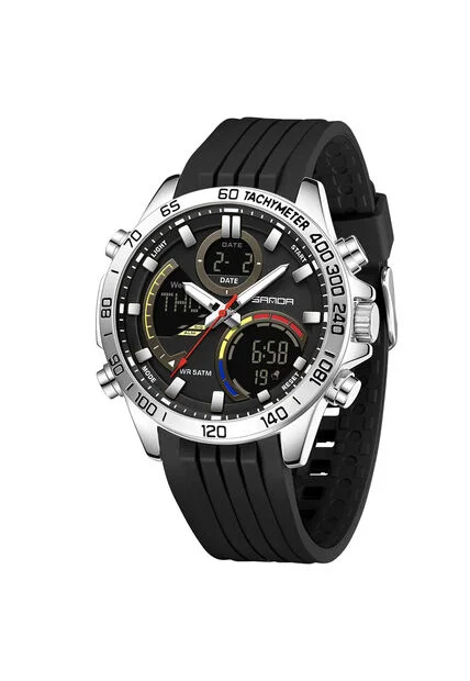 Reloj Sven 6269 Marco Plata - Negro