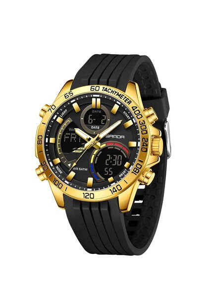 Reloj Sven 6269 Marco Dorado - Negro