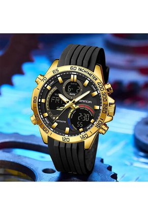 Reloj Sven 6269 Marco Dorado - Negro