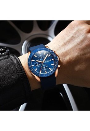 Reloj Scottie 9253 Cronógrafo Carcasa Bronce - Azul