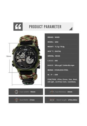 Reloj S-Shock Skmei Supervivencia 2202 - Camuflado