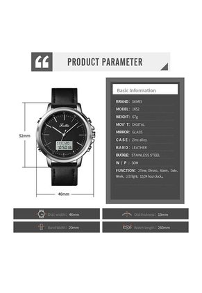 Reloj Scottie 1652 Dual Time Bisel Plata - Negro