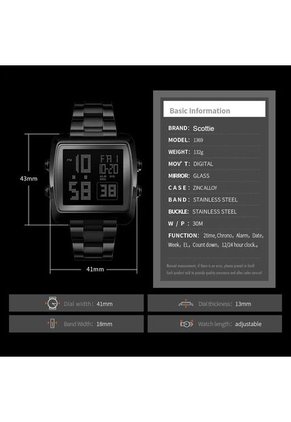 Reloj Scottie 1369 Digital - Negro