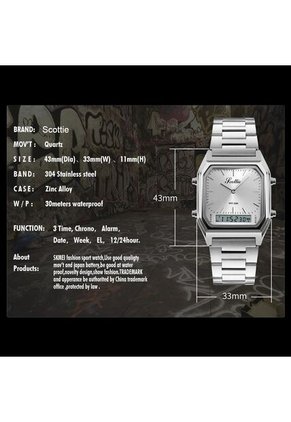 Reloj Scottie 1220 Clasico - Plata