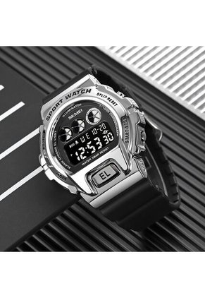 Reloj Skmei 1905 Digital Carcasa Plata - Negro