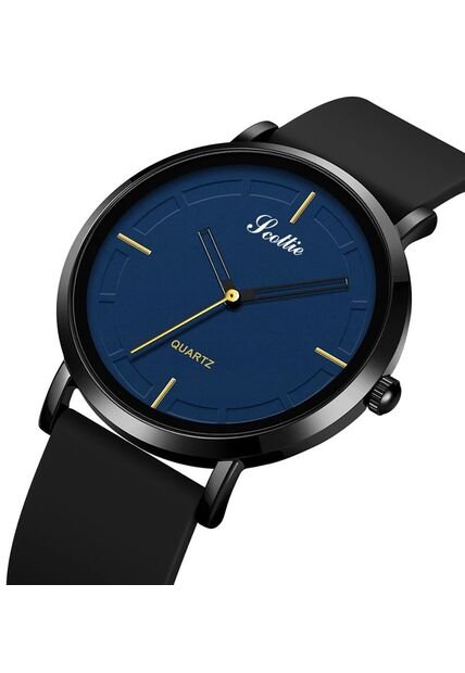 Reloj Scottie 2050 Minimalista Tablero Azul - Negro