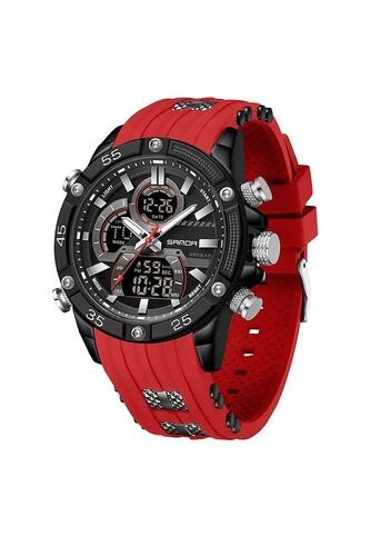 Reloj Hombre Sven 6162 Dual Time - Rojo Vintage Accessories