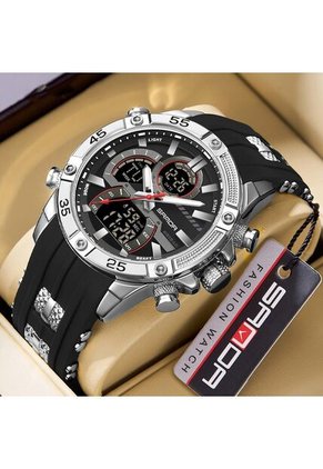 Reloj Hombre Sven 6162 Dual Time - Plata