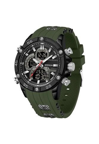 Reloj Hombre Sven 6162 Dual Time - Verde Vintage Accessories