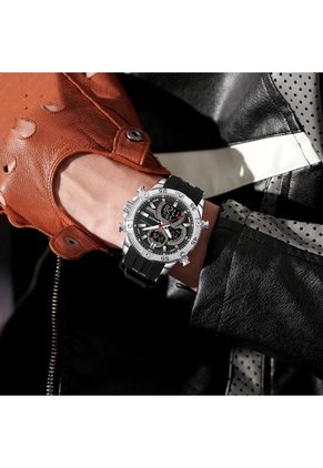 Reloj Hombre Sven 6162 Dual Time - Plata