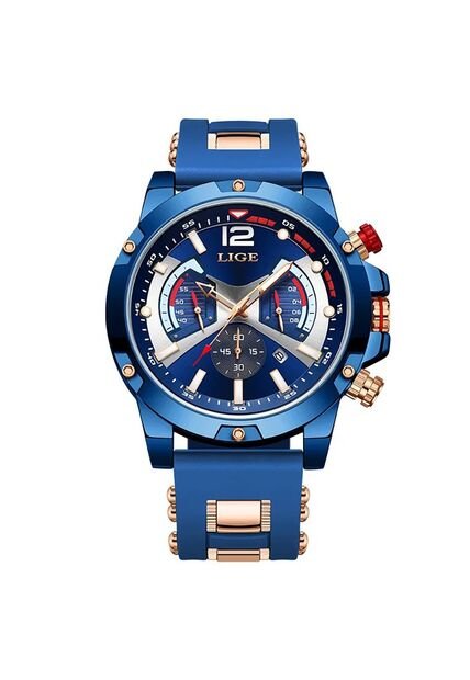 Reloj Lige 98135 Cronógrafo Tablero Azul - Azul