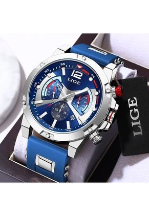 Reloj Lige 98135 Cronógrafo Tablero Azul - Plata