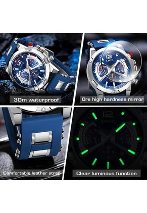 Reloj Lige 98135 Cronógrafo Tablero Azul - Plata