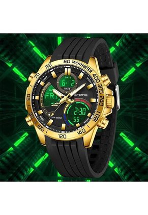 Reloj Sven 6269 Marco Dorado - Negro