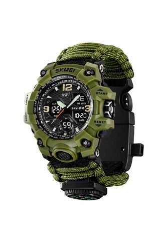 Reloj S-Shock Skmei Supervivencia 1155 - Verde Vintage Accessories