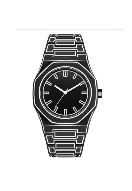Reloj Print Time 501 Minimalista- Negro