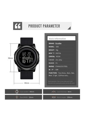 Reloj Scottie 1502 Digital - Negro