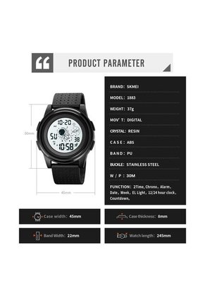 Reloj Skmei 1883 Digital Fondo Claro - Negro