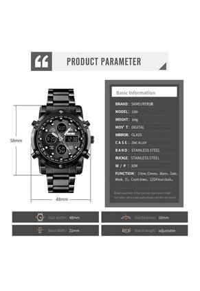 Reloj Hombre Skmei 1389 - Negro