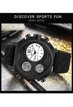 Reloj Hombre Sven 3002 Diesel Tablero Blanco - Negro