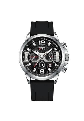 Reloj OFNS Original 1304 Cronógrafo Silicona - Plata Vintage Accessories
