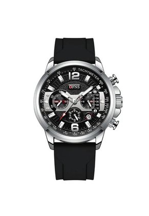 Reloj OFNS Original 1304 Cronógrafo Silicona - Plata
