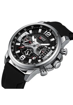 Reloj OFNS Original 1304 Cronógrafo Silicona - Plata