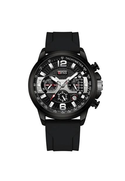 Reloj OFNS Original 1304 Cronógrafo Silicona - Negro