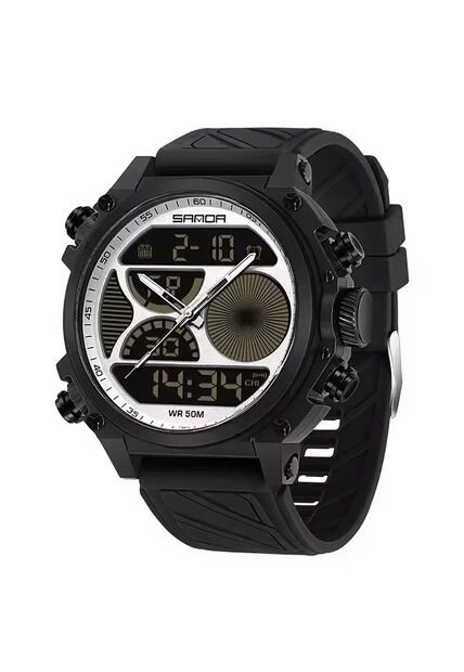 Reloj Hombre Sven 6236 Diesel Tablero Blanco - Negro